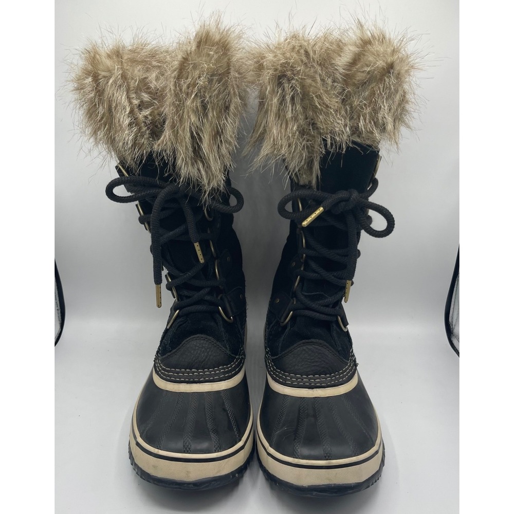 SOREL Women's Joan of Arctic Waterproof Winter Boots in black/quarry Size 10